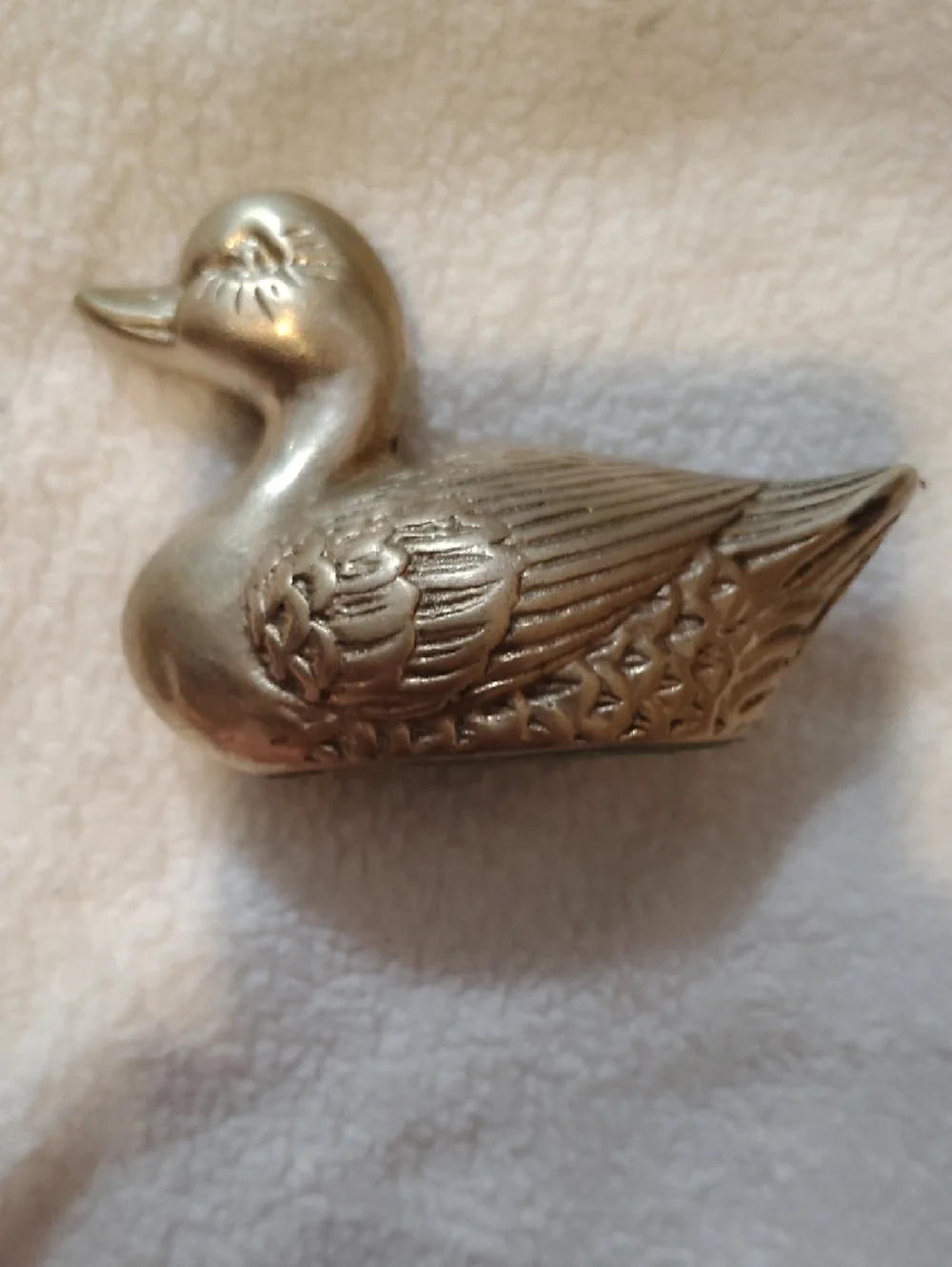 Brass Duck Figurine - Gold Tone - Picture 4 of 5